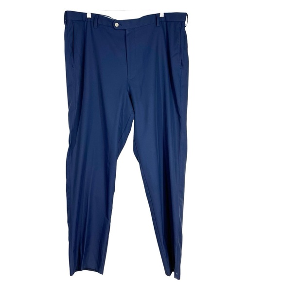 PETER MILLAR Durham High Drape Performance Pants Dark Blue 42L - Picture 1 of 8